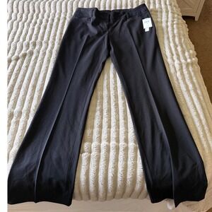 Amanda + Chelsea Black Straight Leg Dress Pants Low Rise Stretch Size 10 NWT